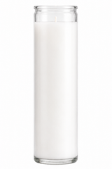 White Plain Glass Candle