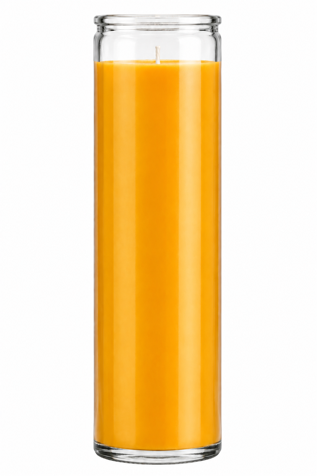 Vela de vidro simples dourada