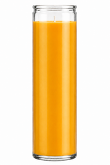 Vela de vidro simples dourada