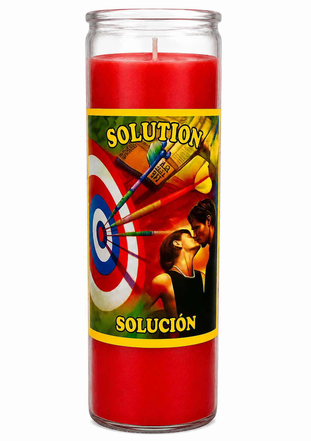 Bougie habillée de solution