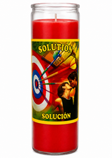 Bougie habillée de solution