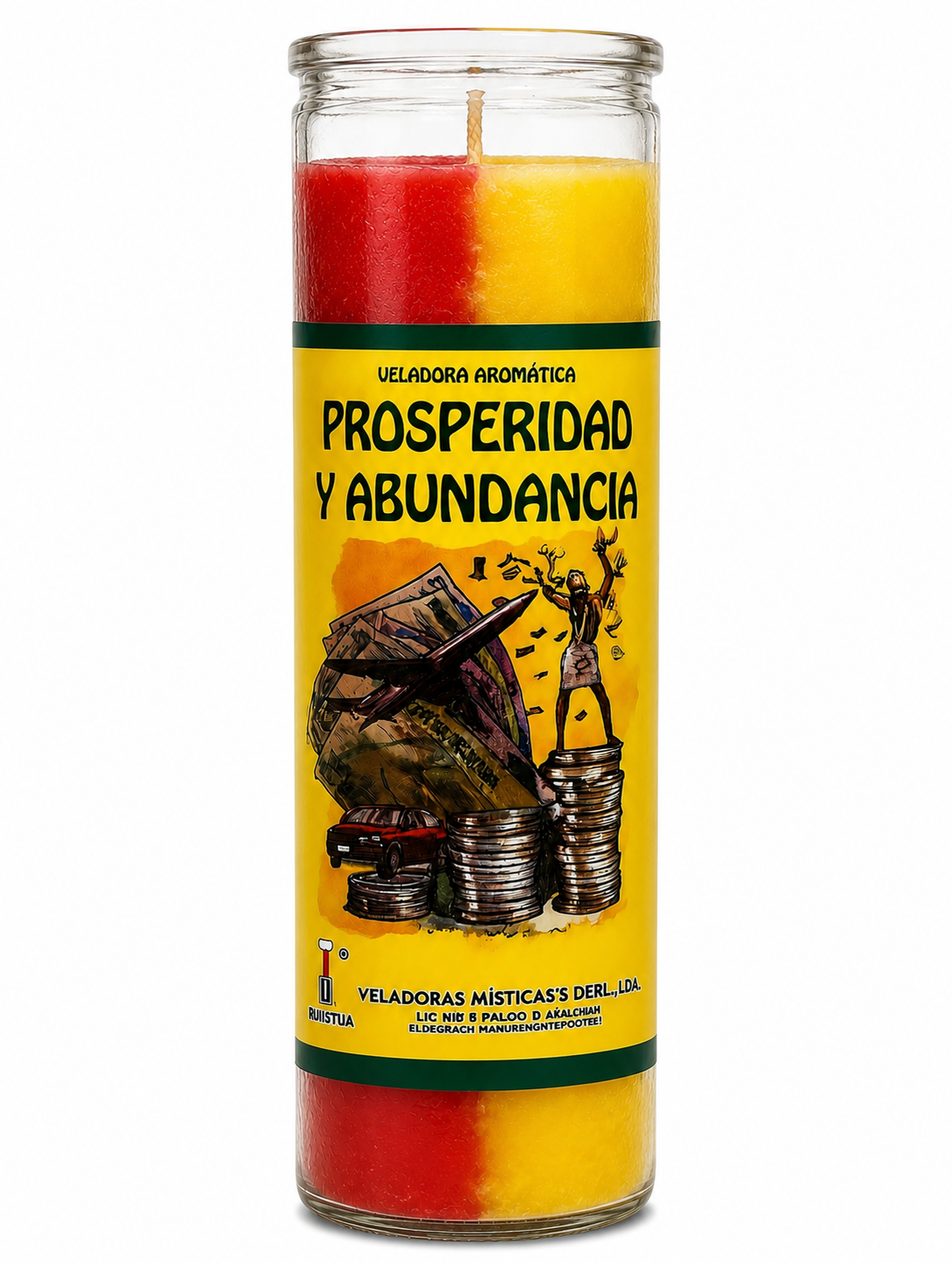 Bougie habillée de prospérité