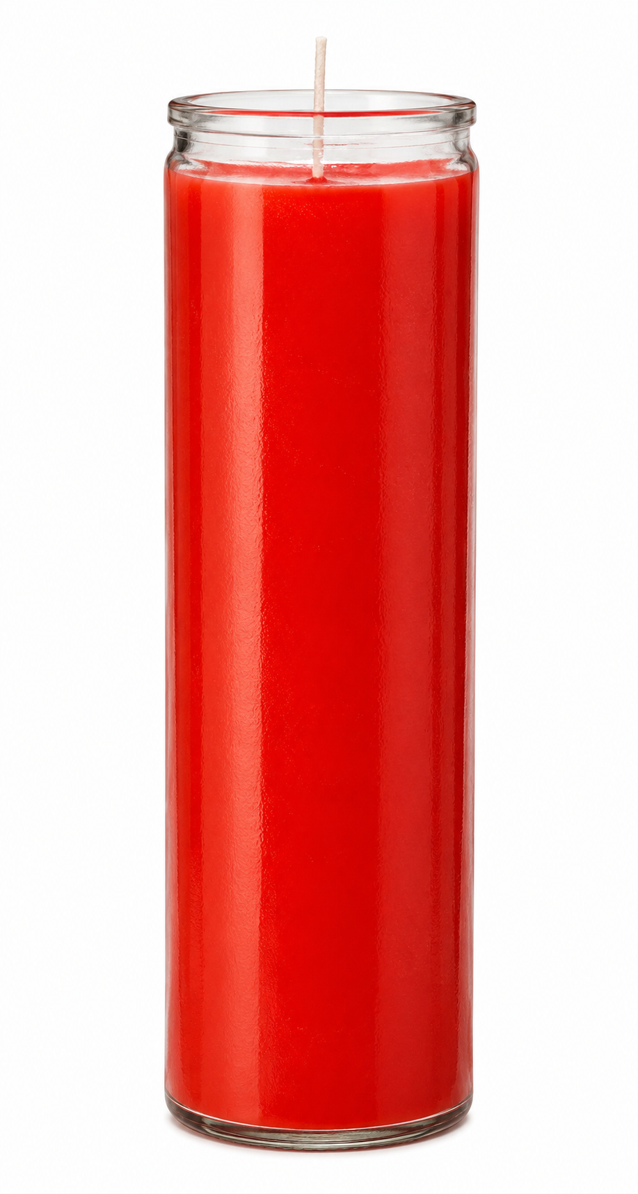 Vela de vidro lisa vermelha