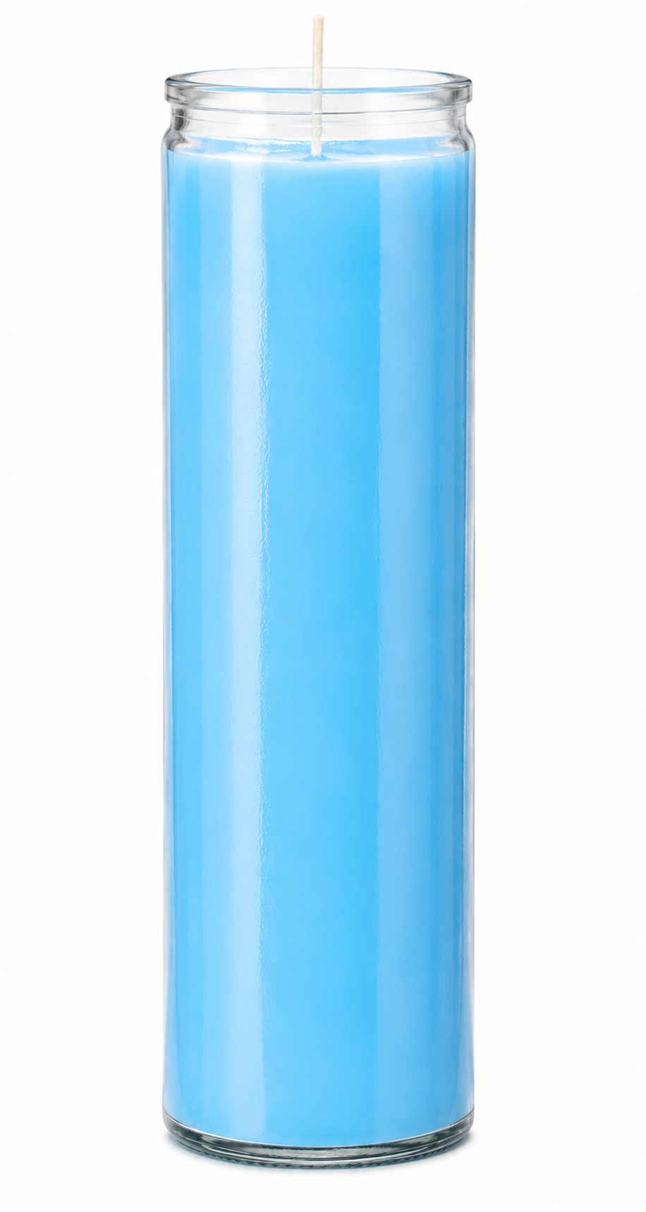 Sky Blue Plain Glass Candle