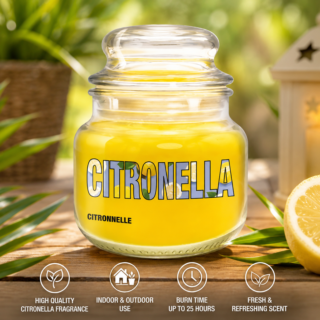 Citronella Small Jar Candle Powerfulhand.com