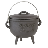 Caldeirão em Ferro Fundido Com Lua Tripla (11cm)