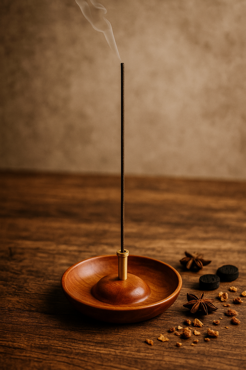 Porte-encens géant en bois