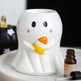 Candy Corn Ghost Ceramic Oil Burner & Wax Warmer