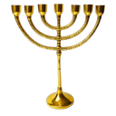 Brass 7 Candle Stick Holder Powerfulhand.com