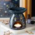 Blue Starry Night Ceramic Oil Burner & Wax Warmer