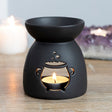 Black Cauldron Cut-Out Ceramic Oil Burner