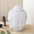 Small Grey Buddha Head Ceramic Oil Burner