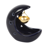 Blue Crescent Moon Hanging Oil Burner