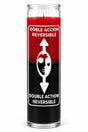 Reversible 7-Day Glass Candle – Red Top or Black Top — Red Top — white studio background