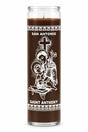 Saint Anthony Candle — Brown — white studio background