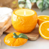 Orange Ceramic Candle Jar