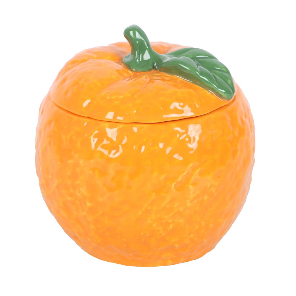 Orange Ceramic Candle Jar