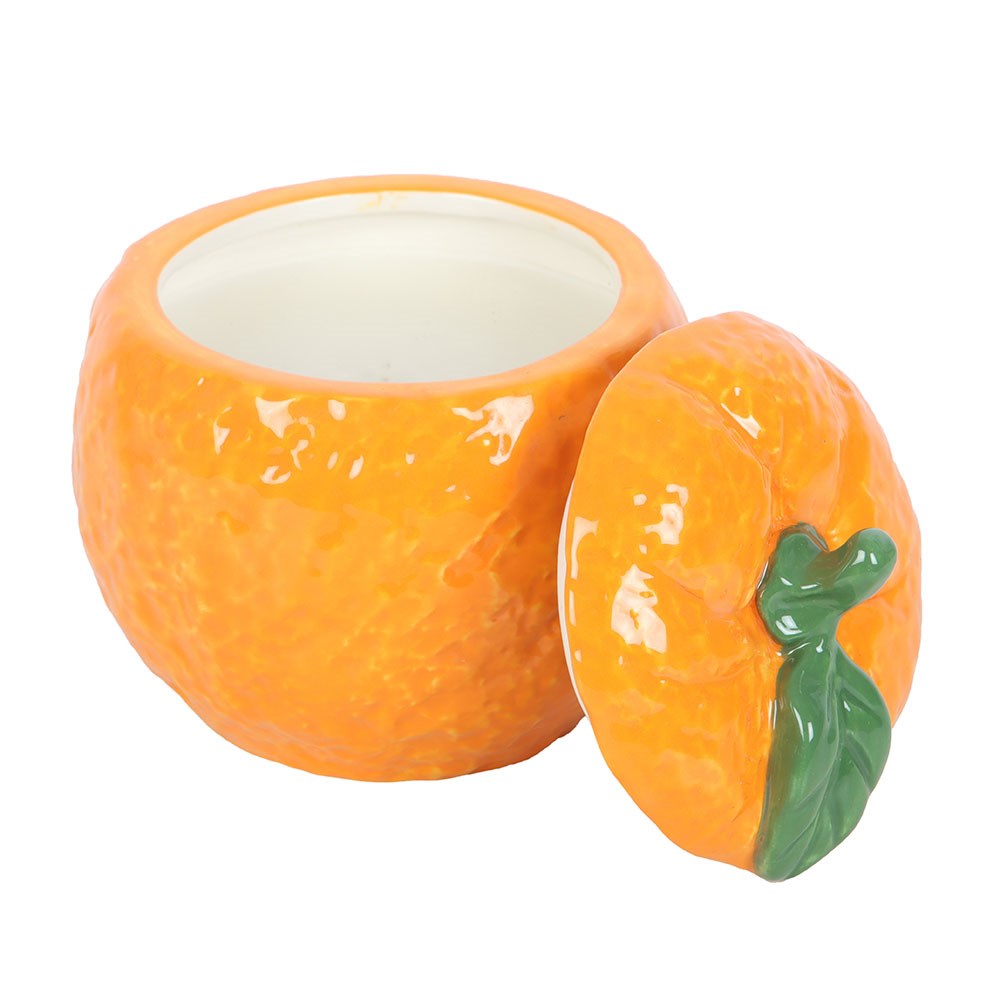 Orange Ceramic Candle Jar