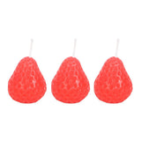 Strawberry Shaped Candles - Set of 3