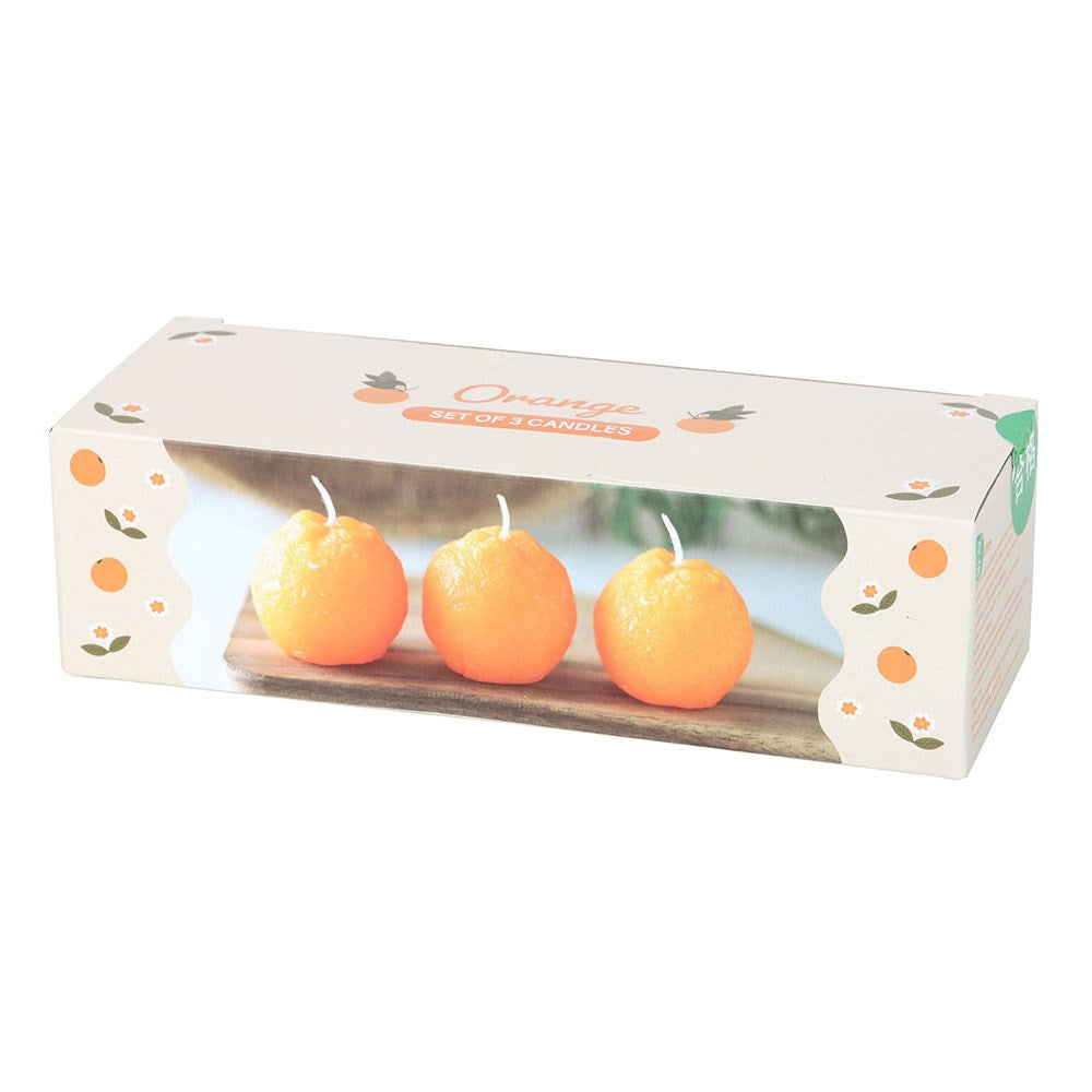 Orange Shaped Candles - Set of 3