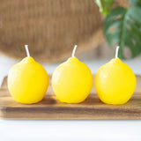Lemon Shaped Candles - Set of 3