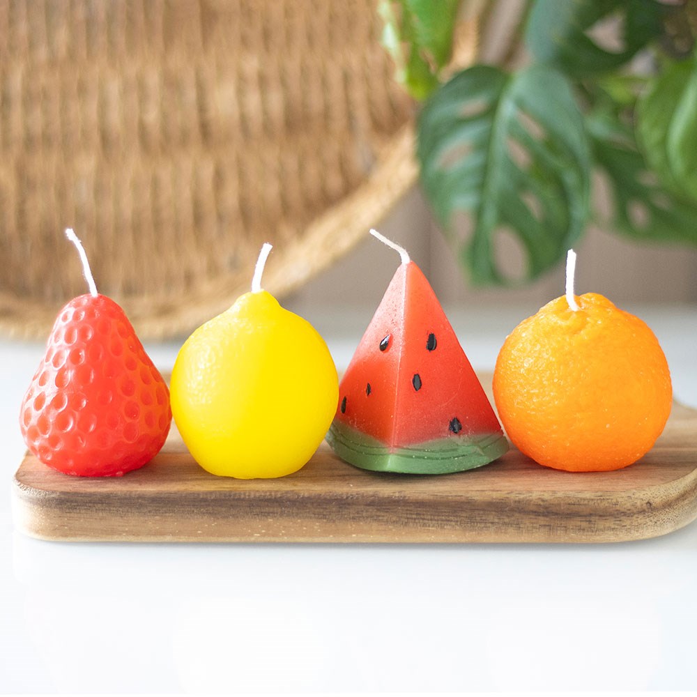 Fruit Shaped Candles Gift Set - Set of 4