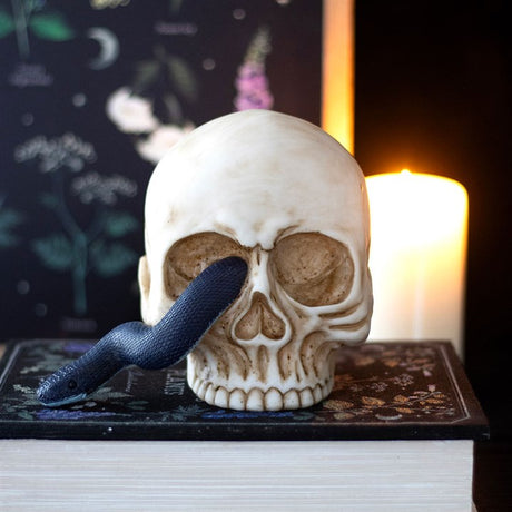 Skull & Snake Resin Ornament
