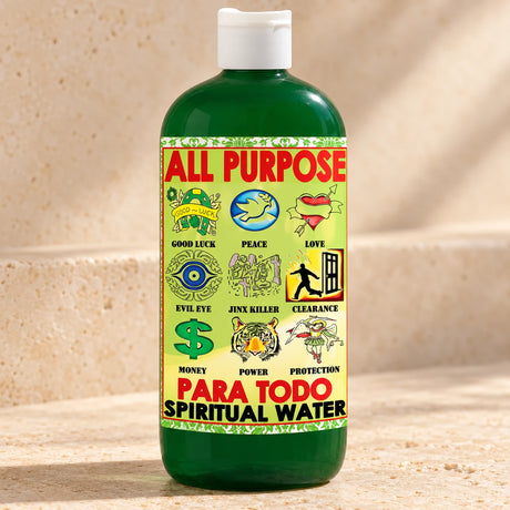 All Purpose Spiritual Water — warm neutral lifestyle product photo