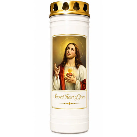 The Sacred Heart Large Pillar Candle CBC Distributors