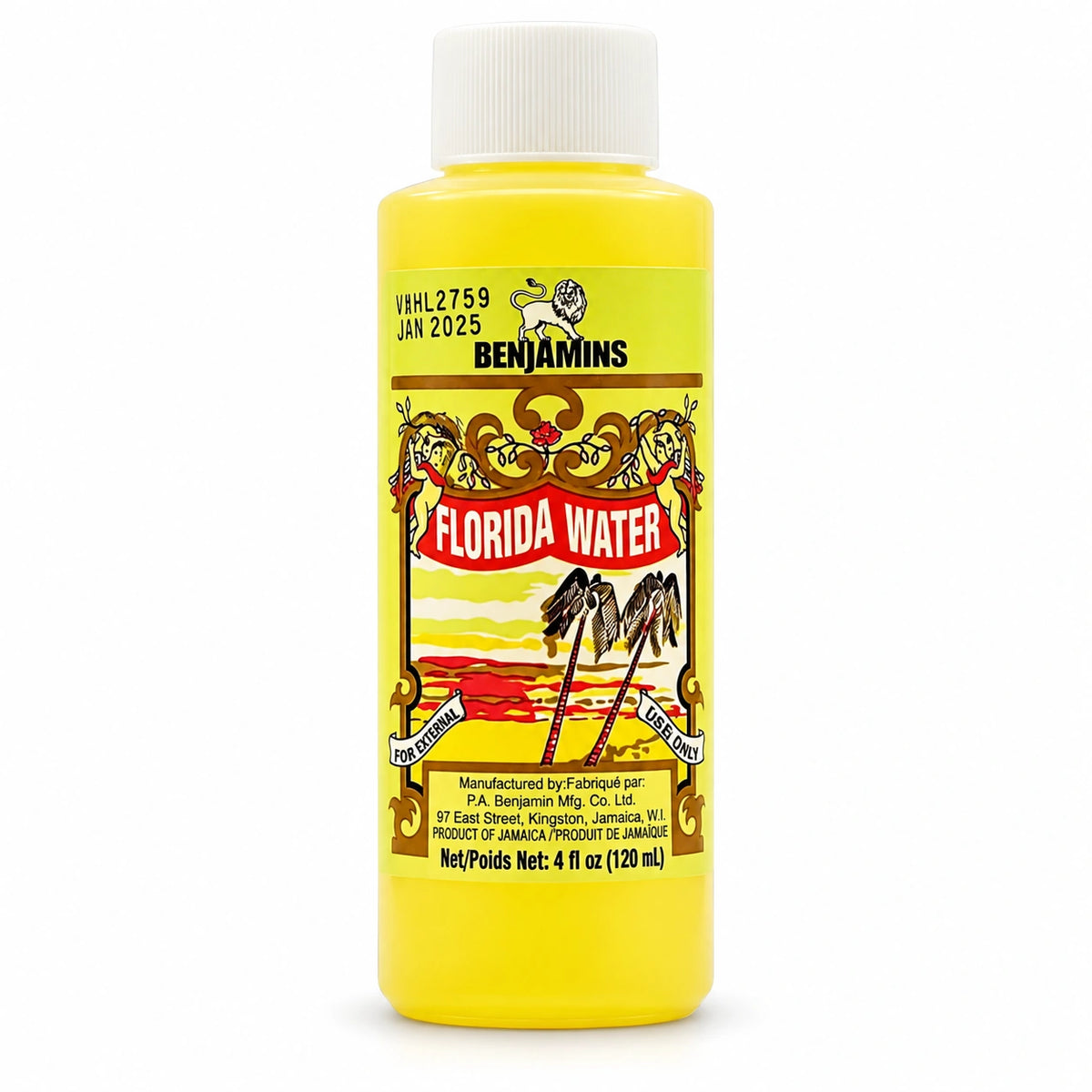 Benjamins Florida Water 120ml bottle on a white background