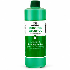 Benjamins Rubbing Alcohol with Wintergreen bottle on a white background
