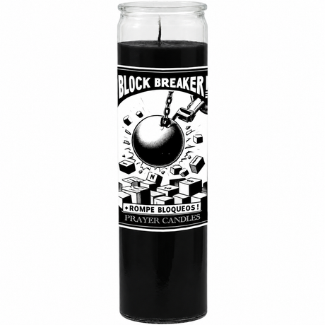 block-breaker candle – Black wax (colour illustration)