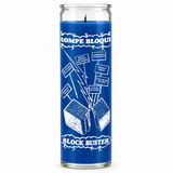 Blockbuster candle – Blue wax (colour illustration)