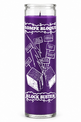 Blockbuster candle – Purple wax (colour illustration)