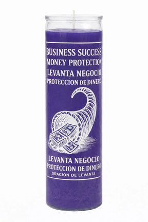 Business Success & Money Protection Prayer Candle Powerfulhand.com