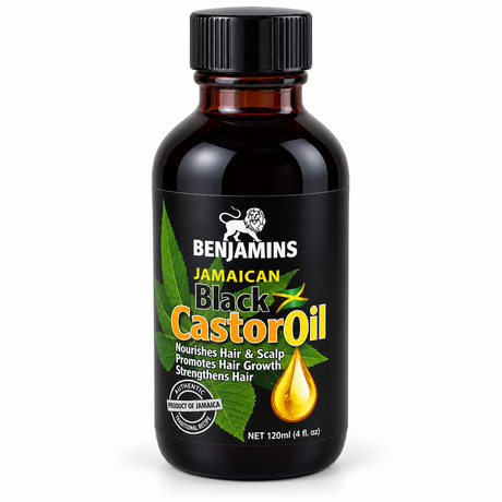 Benjamin’s Jamaican Black Castor Oil 120ml studio photograph