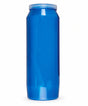 Blue CBC 9-day sanctuary candle on a white background