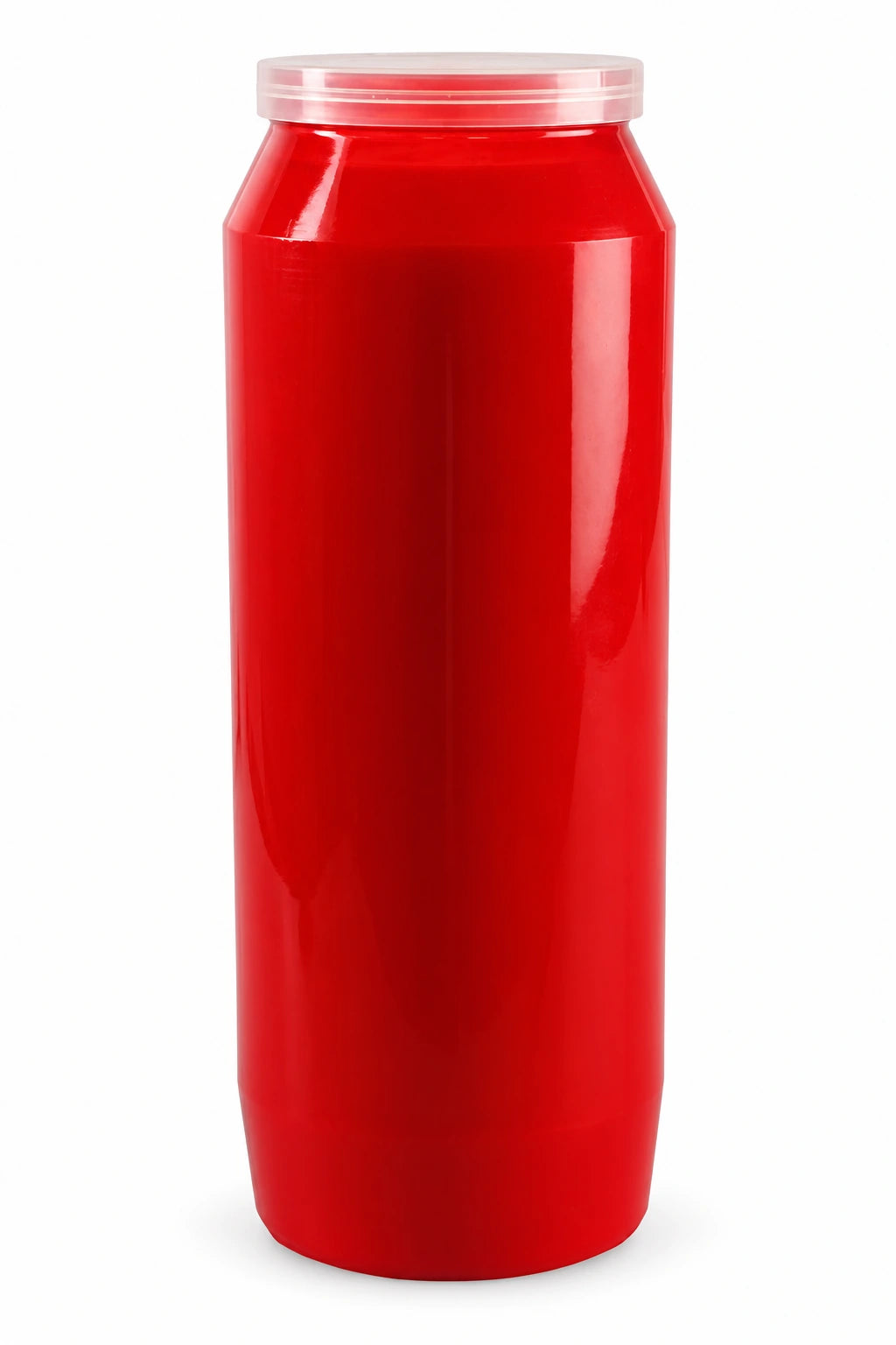 Red CBC 9-day sanctuary candle on a white background