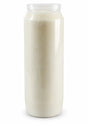 White CBC 9-day sanctuary candle on a white background