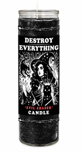 destroy-everything candle – Black wax (colour illustration)
