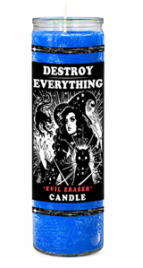 destroy-everything candle – Blue wax (colour illustration)