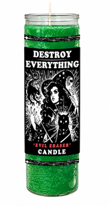 destroy-everything candle – Green wax (colour illustration)