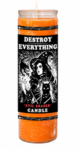 destroy-everything candle – Orange wax (colour illustration)