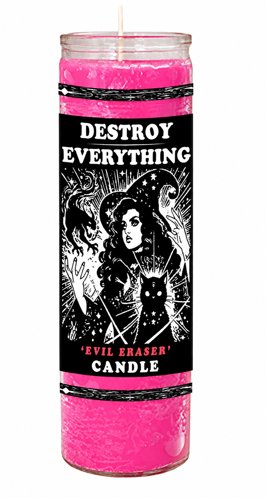 destroy-everything candle – Pink wax (colour illustration)
