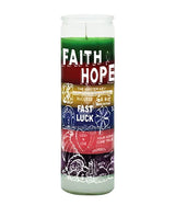 Faith Hope & Fast Luck Crusader Candle