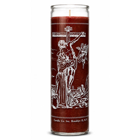 Saint Francis Of Assisi Crusader Candle Powerfulhand.com