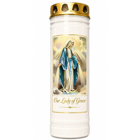 Our Lady of Grace Large Pillar Candle CBC Distributors