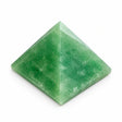 Green aventurine crystal pyramid on a white background