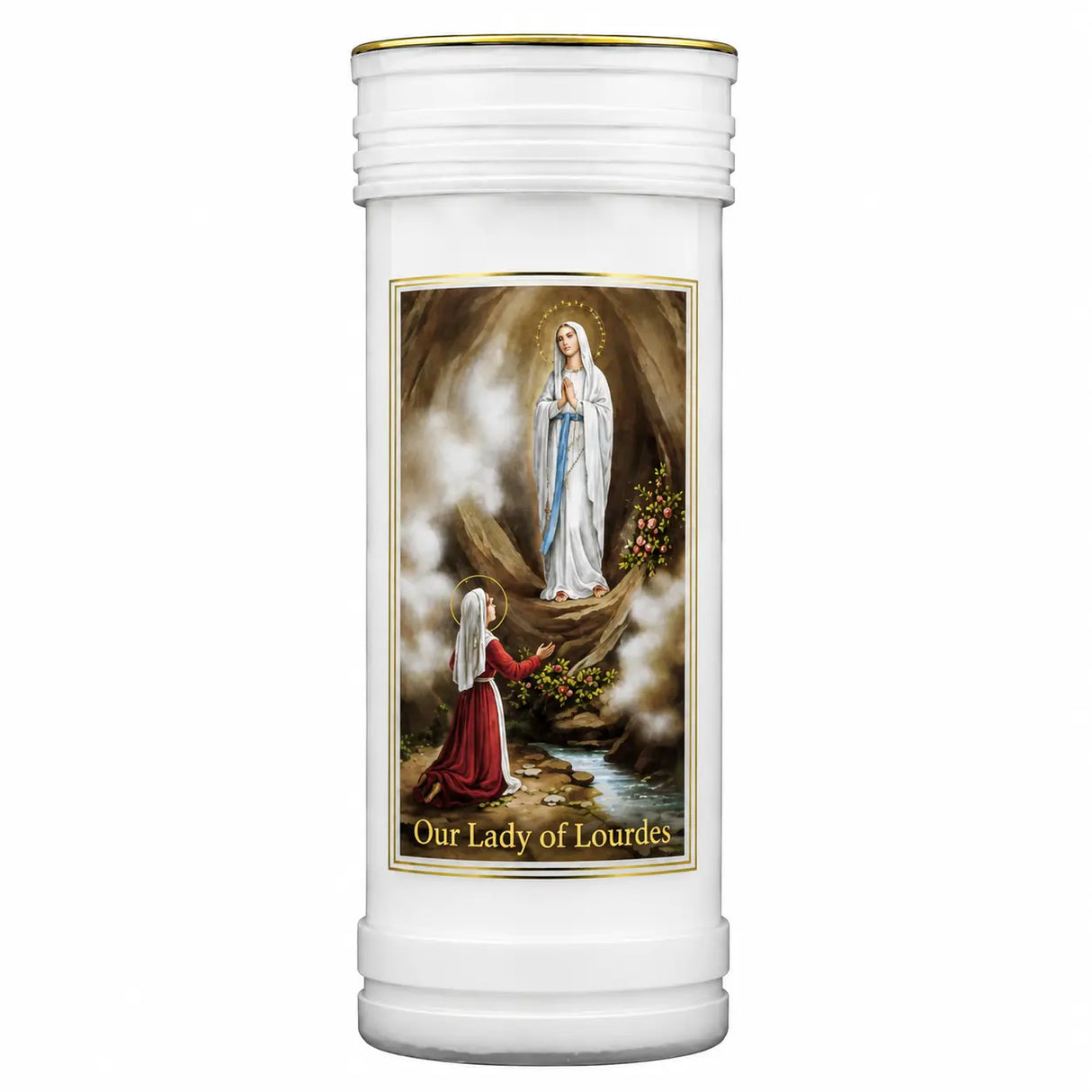 Lady of Lourdes Pillar Candle CBC Distributors
