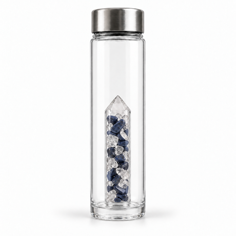 Magic Vision bottle with Dumortierite and Rock Crystal